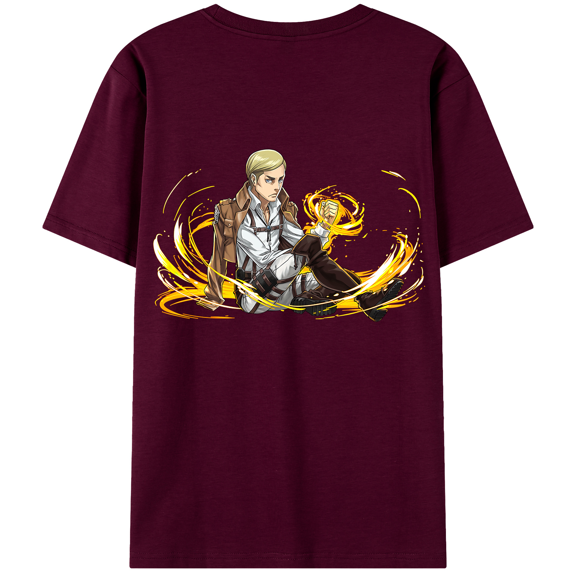 （画像用） 進撃の巨人 エルヴィン・スミス Attack on Titan Erwin Smith レディース半袖Tシャツ(バックプリント)